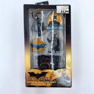 2005 Kurt S. Adler DC Batman Begins 5 Piece Miniature Christmas Ornament Set